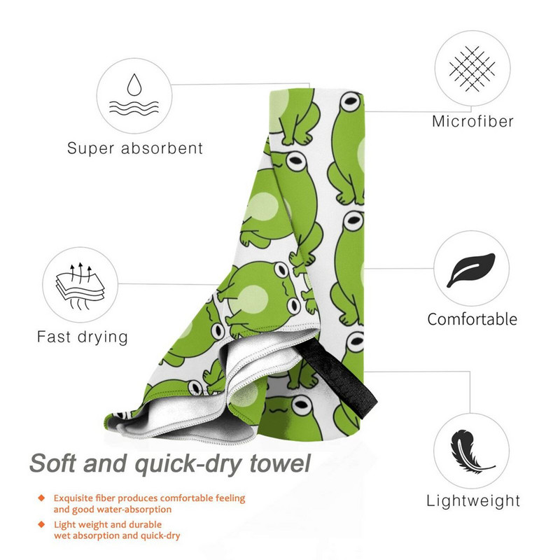 Froggy Frog Boi Gyorsszáraz Törülköző Tornaterem Sportfürdő Hordozható Régi romantikus képregények Vintage Designs Régi romantikus képregények Oldish
