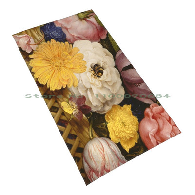 Acasă și decor-Pictură baroc olandez-Natura moartă Flori și albină Prosop cu uscare rapidă Sală de sport Baie sportivă Război modern portabil