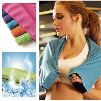 Охлаждаща кърпа Лека незабавно охлаждаща памучна кърпа за спорт на открито за охлаждане за колоездене
