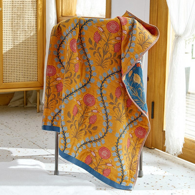 Halat de baie din tifon din bumbac pur cu patru straturi Prosop moale de duș pentru adulți Prosoape lave și saună Textile de casă pentru baie