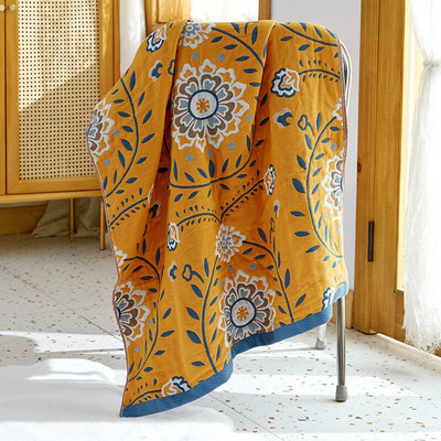 Halat de baie din tifon din bumbac pur cu patru straturi Prosop moale de duș pentru adulți Prosoape lave și saună Textile de casă pentru baie