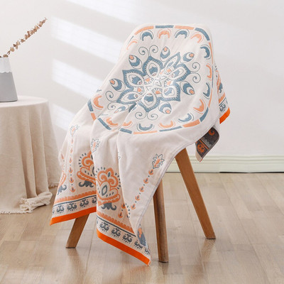 Halat de baie din tifon din bumbac pur cu patru straturi Prosop moale de duș pentru adulți Prosoape lave și saună Textile de casă pentru baie