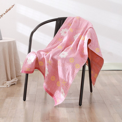 Halat de baie din tifon din bumbac pur cu patru straturi Prosop moale de duș pentru adulți Prosoape lave și saună Textile de casă pentru baie