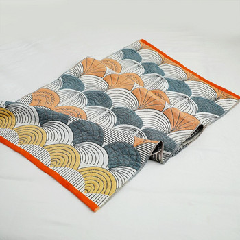 Four Seasons Геометрична памучна марля Хавлиена кърпа за душ Домакински водопоглъщащи Изключително големи плажни обвивки за възрастни