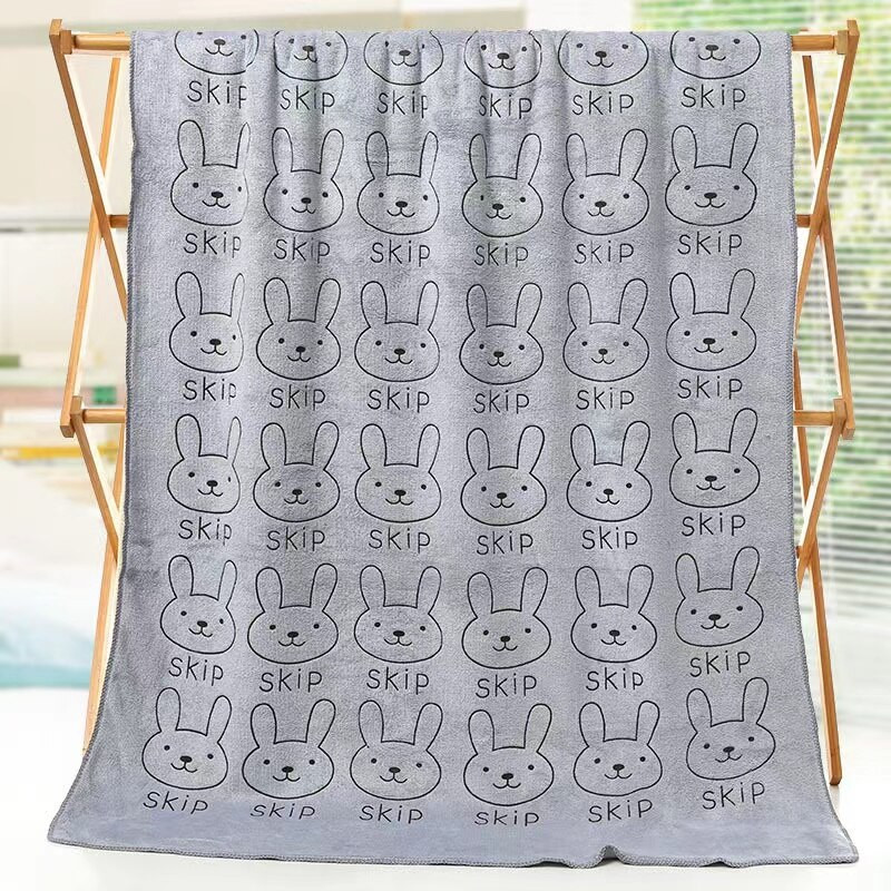 70*140cm Triušio mikropluošto rankšluostis mielas didelis minkštas kūdikių berniukų mergaičių rankšluosčiai paplūdimio plaukimo sugeriantis įvyniojimas greitai džiūsta