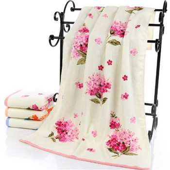 Clean Hearting Towel 2019 New Arrival Βαμβακερές λουλουδάτες εμπριμέ πετσέτες μπάνιου Super soft απορροφητικό γρήγορο στέγνωμα πετσέτα λουλούδια Δώρο για ενήλικες