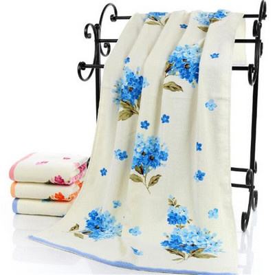 Prosop curat pentru inimă 2019 Nou sosire din bumbac cu imprimeu floral Prosoape de baie super moale, absorbant, cu uscare rapidă, flori, cadou pentru adulți