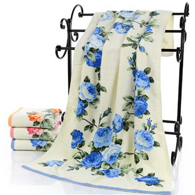 Prosop curat pentru inimă 2019 Nou sosire din bumbac cu imprimeu floral Prosoape de baie super moale, absorbant, cu uscare rapidă, flori, cadou pentru adulți