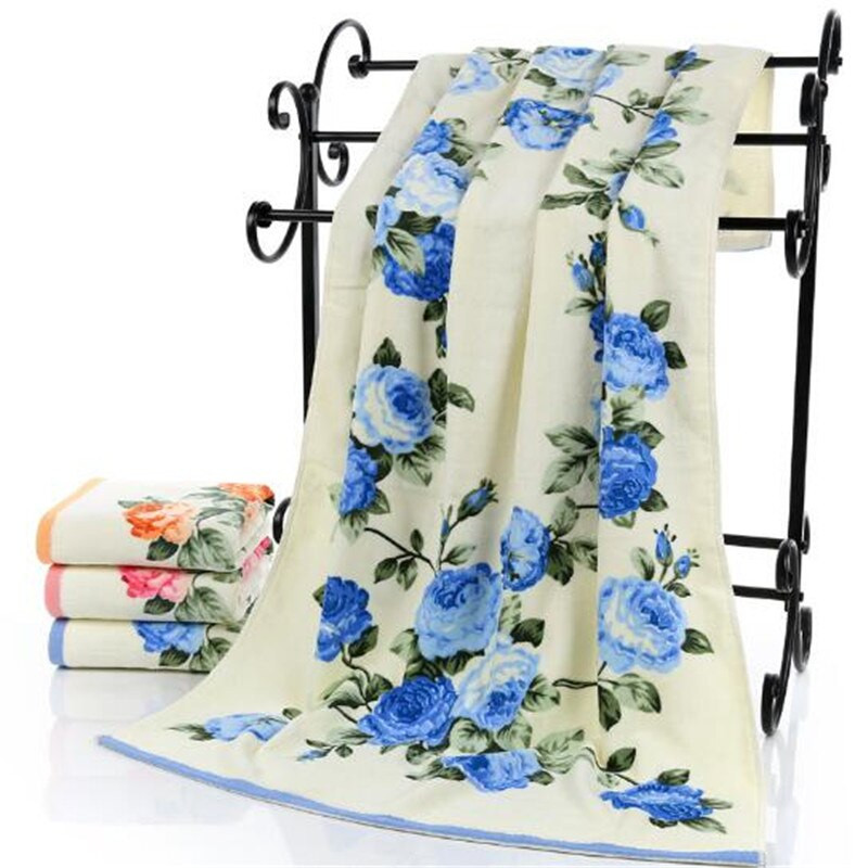 Prosop curat pentru inimă 2019 Nou sosire din bumbac cu imprimeu floral Prosoape de baie super moale, absorbant, cu uscare rapidă, flori, cadou pentru adulți