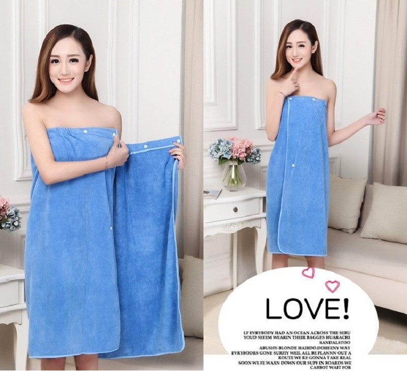 Madingi moteriški mergaičių dėvimi rankšluosčiai, mikropluošto, greitai džiūstantys paplūdimio rankšluosčiai apvyniojami vonios sijonai moterims SPA chalatai maudymosi suknelė