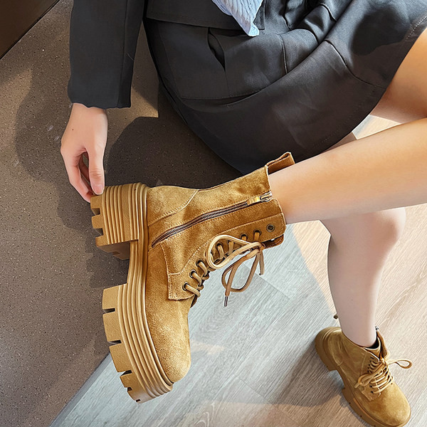 Cizme casual dama cu toc patrat