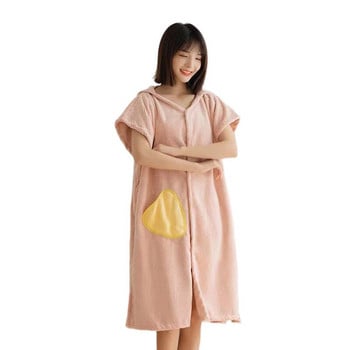 Wearable Microfiber Bathrobe Woman Νέα Γυναικεία μαλακή πετσέτα μπάνιου ντους για ενήλικες για υφάσματα σπιτιού Πετσέτες μπάνιου και σάουνας Πετσέτες μπάνιου