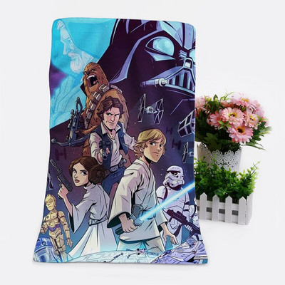 1 DB Star War Fashion testreszabott anime fürdőlepedők zsebkendő puha arctörlő Rajzfilm mosogatórongy Unisex ÚJ
