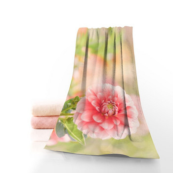 Dahlia Towel Printed Βαμβακερές Πετσέτες Προσώπου/Μπάνιου Ύφασμα Microfiber για Παιδιά Ανδρικές Γυναικείες Πετσέτες μπάνιου 70X140cm