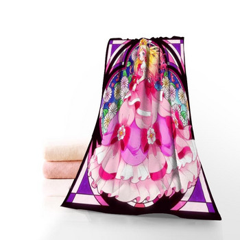 Cure Flora Towel Printed Βαμβακερές Πετσέτες Προσώπου/Μπάνιου Ύφασμα Μικροϊνών για Παιδιά Ανδρικές Γυναικείες Πετσέτες μπάνιου 70X140cm