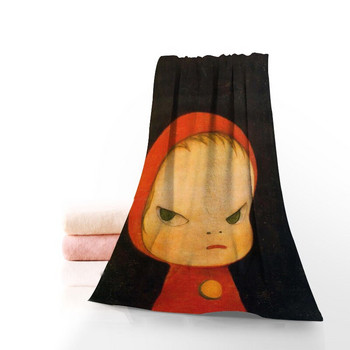 Нови хавлиени кърпи Yoshitomo Nara Микрофибърни хавлиени кърпи за път, плаж и лице Хавлиена кърпа по поръчка, размер на креативна кърпа 35X75cm, 70X140cm