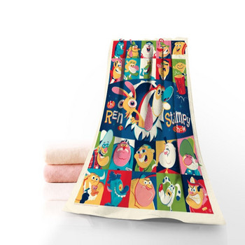 Ren And Stimpy Towel Printed Cotton Πετσέτες Προσώπου/Μπάνιου Ύφασμα Microfiber για Παιδιά Ανδρικά Γυναικεία Πετσέτες μπάνιου 70X140cm