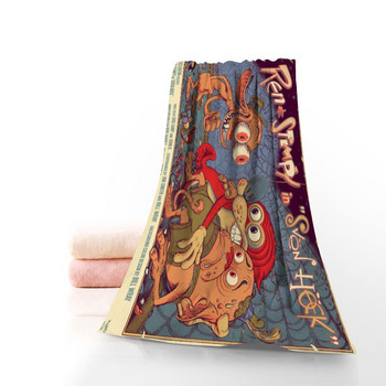 Ren And Stimpy Towel Printed Cotton Πετσέτες Προσώπου/Μπάνιου Ύφασμα Microfiber για Παιδιά Ανδρικά Γυναικεία Πετσέτες μπάνιου 70X140cm