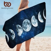 BeddingOutlet Moon Eclipse cserélhető fürdőlepedő Galaxy Nyomtatott strandtörölköző mikroszálas 3D Táj jógaszőnyeg szalvéta 75cmx150cm