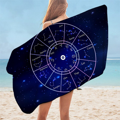 BeddingOutlet Moon Eclipse cserélhető fürdőlepedő Galaxy Nyomtatott strandtörölköző mikroszálas 3D Táj jógaszőnyeg szalvéta 75cmx150cm