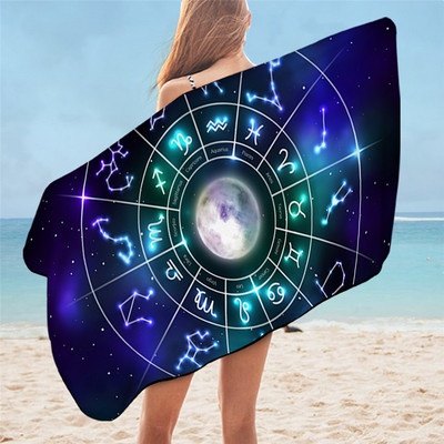 BeddingOutlet Moon Eclipse cserélhető fürdőlepedő Galaxy Nyomtatott strandtörölköző mikroszálas 3D Táj jógaszőnyeg szalvéta 75cmx150cm