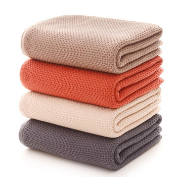 Нови абсорбиращи кърпи за баня с пчелна пита, памучна и плътна жакардова обикновена кърпа за баня 70x140 Висококачествена голяма кърпа