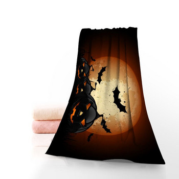 Нови кърпи от тиква за Хелоуин Микрофибърни кърпи за баня Пътуване, плаж, кърпа за лице Персонализирана креативна кърпа с размер 35X75cm, 70X140cm