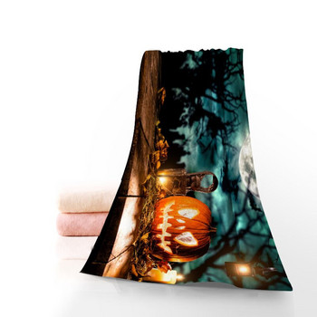 Нови кърпи от тиква за Хелоуин Микрофибърни кърпи за баня Пътуване, плаж, кърпа за лице Персонализирана креативна кърпа с размер 35X75cm, 70X140cm