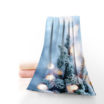 Нови кърпи за снежно дърво Микрофибърни кърпи за баня Пътуване, плаж, кърпа за лице Персонализирана креативна кърпа с размер 35X75cm, 70X140cm
