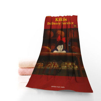 книжка за доставка на kiki Памучни кърпи за лице/баня с щампа на kiki Плат от микрофибър за деца Мъже Жени Кърпи за душ 70X140 см