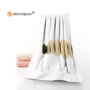 New Custom Zen Stone Towel Printed Βαμβακερές Πετσέτες Προσώπου/Μπάνιου Ύφασμα Μικροϊνών για Παιδιά Ανδρικές Γυναικείες Πετσέτες μπάνιου