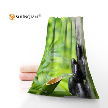 Нова персонализирана дзен камък кърпа с отпечатани памучни кърпи за лице/баня Микрофибърна тъкан за деца Мъже Жени Кърпи за душ