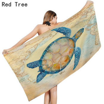 Whale Sea Turtle/Horse 3D Плажна кърпа Бързосъхнещи микрофибърни кърпи за баня Лятна възглавница Душ Йога постелка Пясък Безплатна доставка