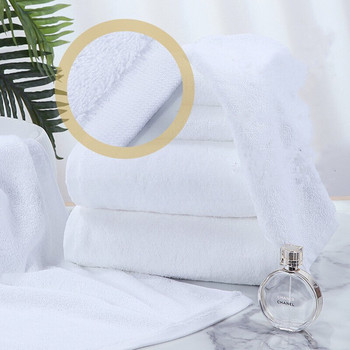100x200CM бели кърпи за баня, меки и абсорбиращи, първокласно качество, идеални за ежедневна употреба 100% памучна кърпа