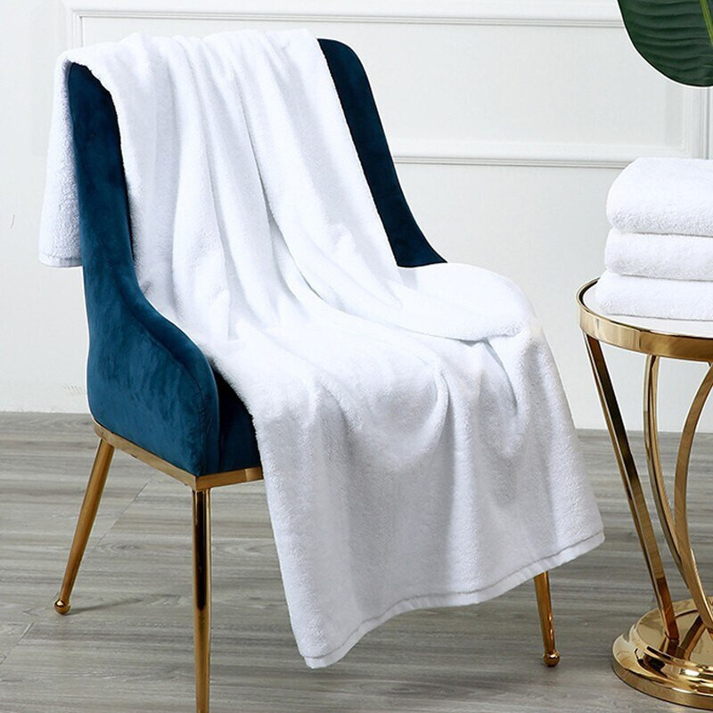 100x200CM prosoape de baie albe moi și absorbante, calitate premium, perfecte pentru uz zilnic, prosop 100% bumbac