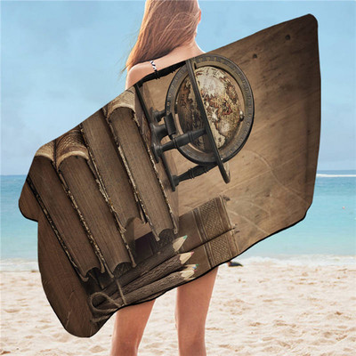 BeddingOutlet Cărți 3D Prosop de baie Bufniță din microfibră Prosop de plajă vintage pentru adulți Pătură de baie cu animale cu imprimare viu 75cmx150cm