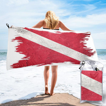 Diver Flag Scuba Diver Wear Out Προσαρμοσμένο μοτίβο για άντρες Καλύτερα ρούχα Σύνθημα Υπερμεγέθη Πετσέτα μπάνιου παραλίας