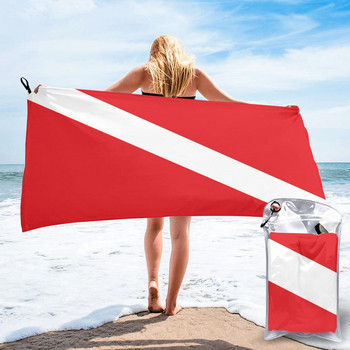 Diver Flag Scuba Diver Wear Out Προσαρμοσμένο μοτίβο για άντρες Καλύτερα ρούχα Σύνθημα Υπερμεγέθη Πετσέτα μπάνιου παραλίας