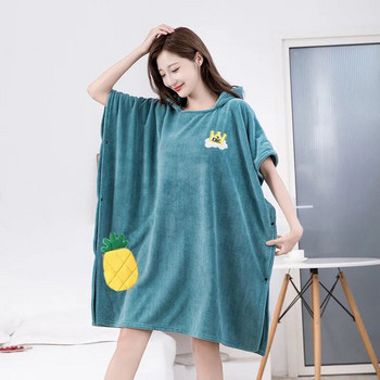 Μεγάλη πετσέτα μπάνιου για γυναίκες με κουκούλα σε μεγάλο μέγεθος, Μπουρνούζι με κουκούλα, Miraculous Microfiber Μαλακές πετσέτες παραλίας