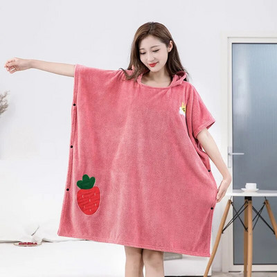 Molett hordható nagy fürdőlepedő nőknek Köpeny kapucnis fürdőköpeny Miraculous mikroszálas gyorsan száradó hajsapka puha strandtörölközők