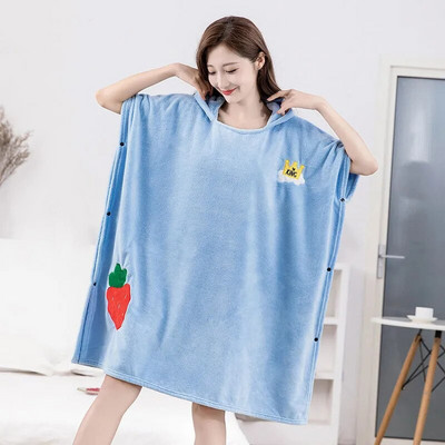 Molett hordható nagy fürdőlepedő nőknek Köpeny kapucnis fürdőköpeny Miraculous mikroszálas gyorsan száradó hajsapka puha strandtörölközők