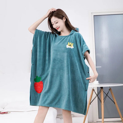 Molett hordható nagy fürdőlepedő nőknek Köpeny kapucnis fürdőköpeny Miraculous mikroszálas gyorsan száradó hajsapka puha strandtörölközők