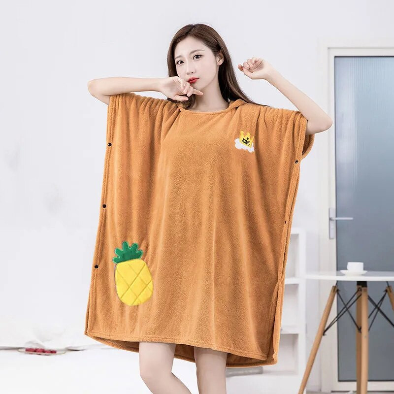 Molett hordható nagy fürdőlepedő nőknek Köpeny kapucnis fürdőköpeny Miraculous mikroszálas gyorsan száradó hajsapka puha strandtörölközők