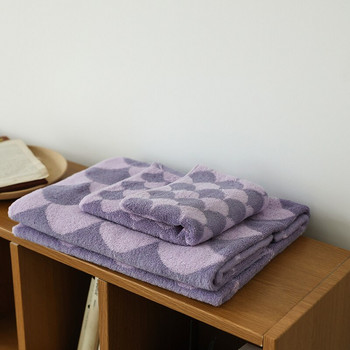 Πετσέτες με μοτίβο ζυγαριάς ψαριού Μαλακή απορροφητική πετσέτα μπάνιου για μπάνιο, διπλό χρώμα, χτενισμένη βαμβακερή πετσέτα προσώπου Πετσέτες θαλάσσης Ρόμπα μπάνιου