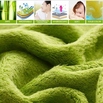 2/4 бр./комплект кърпи за баня от бамбукови влакна, обикновени бродирани кърпи за ръце, силно водопоглъщане, висококачествени меки кърпи за баня