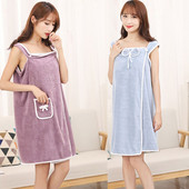 Buitiniai dėvimi chalatai Moteriški koralų vilnos minkšti ir odai sugeriantys rankšluosčiai Namų tekstilė Vonios kambarys