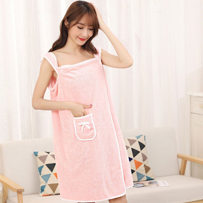 Buitiniai dėvimi chalatai Moteriški koralų vilnos minkšti ir odai sugeriantys rankšluosčiai Namų tekstilė Vonios kambarys