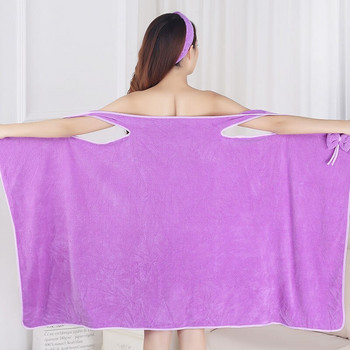 Плюс размер 40-100 кг Халати за баня за жени Микрофибърна мека абсорбираща кърпа за баня Домашна баня Сауна Бързосъхнещи кърпи