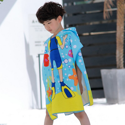 Rajzfilm baba fürdőlepedő mikroszálas pamut kapucnis strandtörölköző újszülött köpeny törölközők puha poncsó gyerekek fürdőcuccok csecsemők mosogatórongy