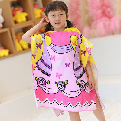 Rajzfilm baba fürdőlepedő mikroszálas pamut kapucnis strandtörölköző újszülött köpeny törölközők puha poncsó gyerekek fürdőcuccok csecsemők mosogatórongy